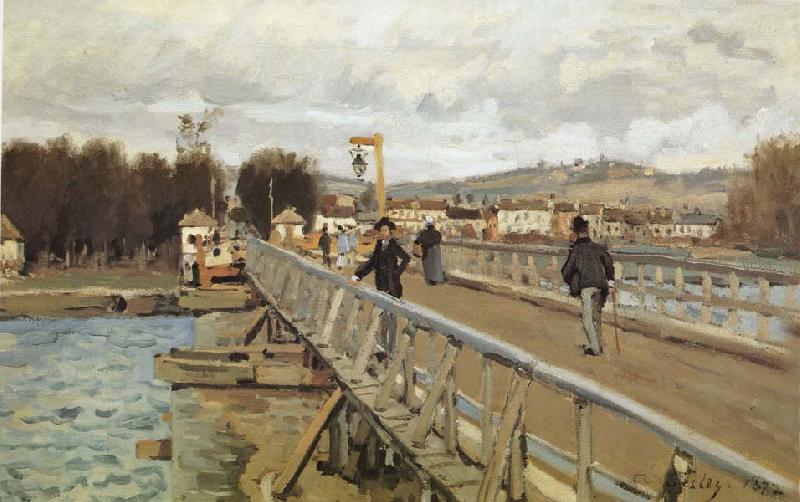 Alfred Sisley Footbridge at Argenteuil China oil painting art